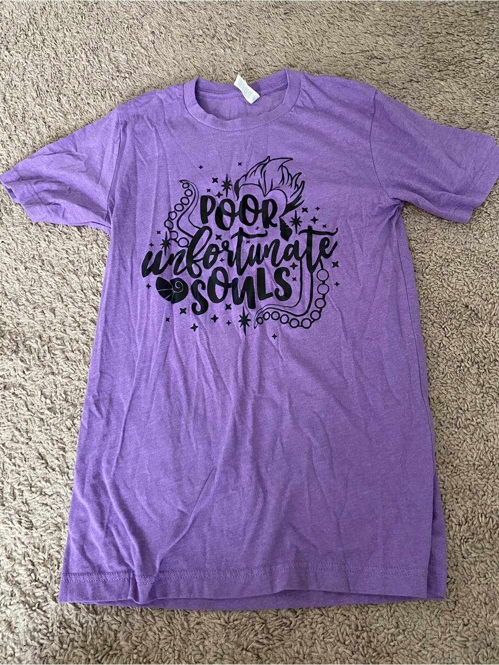 Bella Canvas Purple Women’s 'Poor Unfortunate Souls' Ursula Graphic Tee Size S